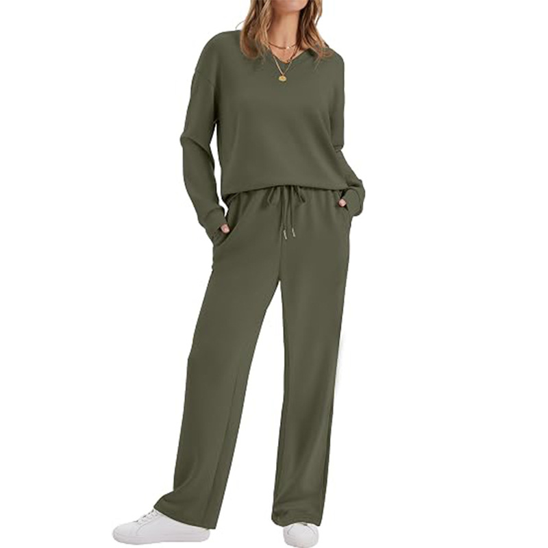 🥳AUTUMN HOT SALE🥳🍂50K+ SOLD!💥Women's Casual Top & Pants 2-Piece Lounge Set