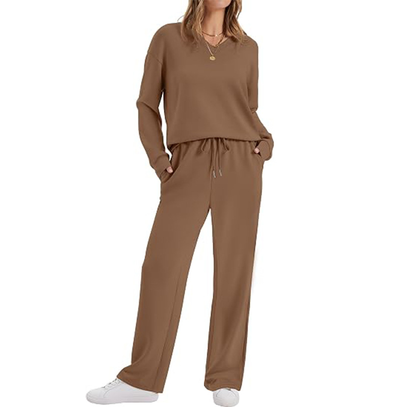🥳AUTUMN HOT SALE🥳🍂50K+ SOLD!💥Women's Casual Top & Pants 2-Piece Lounge Set