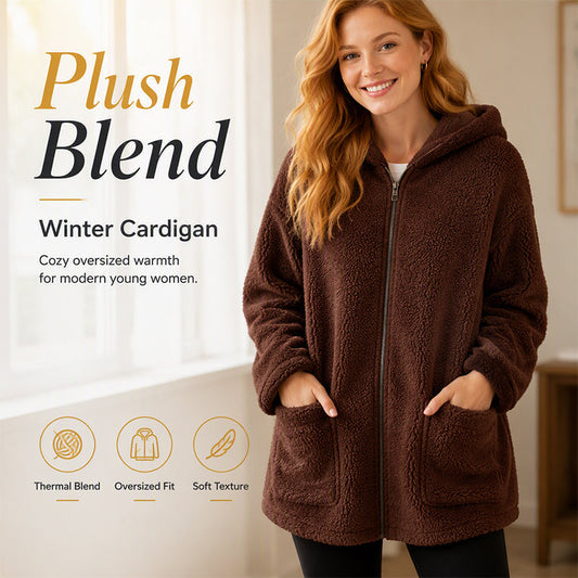 💖Women's Casual Warm Hooded Zipper Jacket