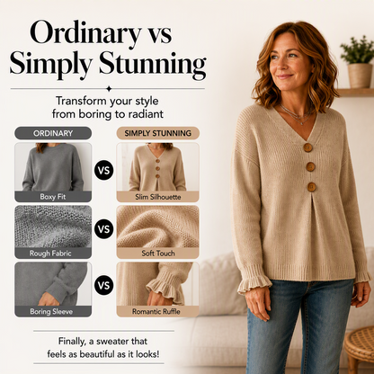 🍂Women’s V-Neck Knit Jumper – Flattering, Cosy & Effortlessly Chic