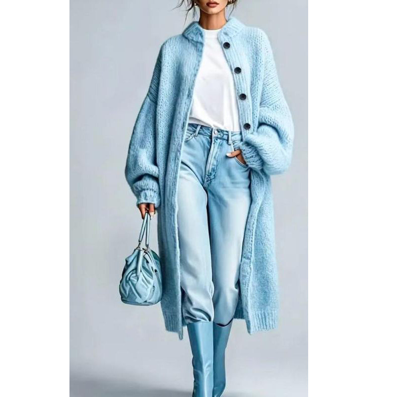 🛍️ New Arrival | Women's Chunky Knit Longline Sweater Coat