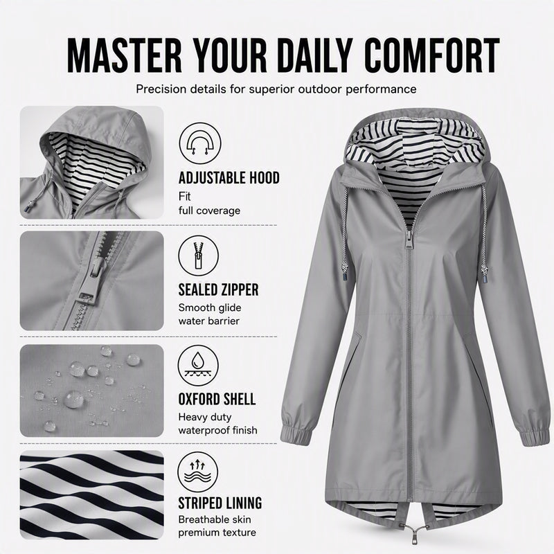 💥Women's Outdoor Waterproof Hooded Jacket🌧🧥