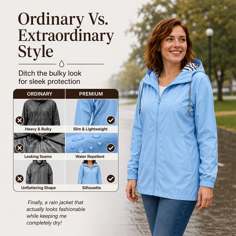 💥Women's Outdoor Waterproof Hooded Jacket🌧🧥