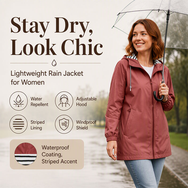 💥Women's Outdoor Waterproof Hooded Jacket🌧🧥