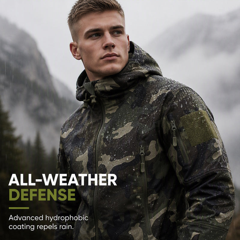 🌲 Tactical Camo, All-Weather Protection | Men's Outdoor Hooded Jacket ⚡