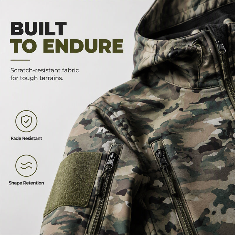 🌲 Tactical Camo, All-Weather Protection | Men's Outdoor Hooded Jacket ⚡