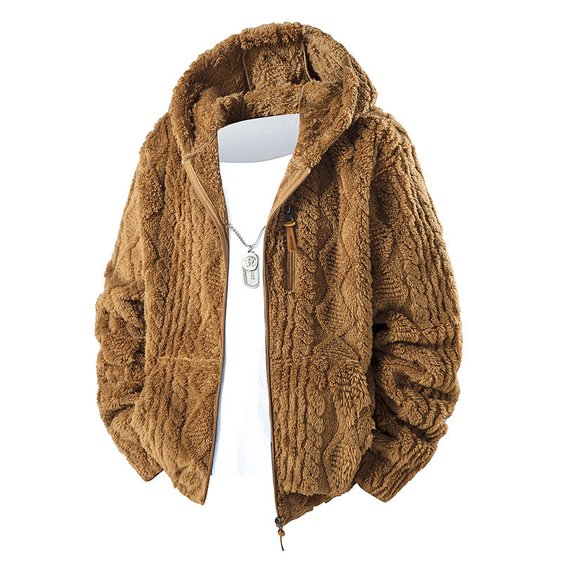 🧥 Corduroy Comfort, Cozy Coverage | Men's Hooded Fleece Zip Jacket ⚡