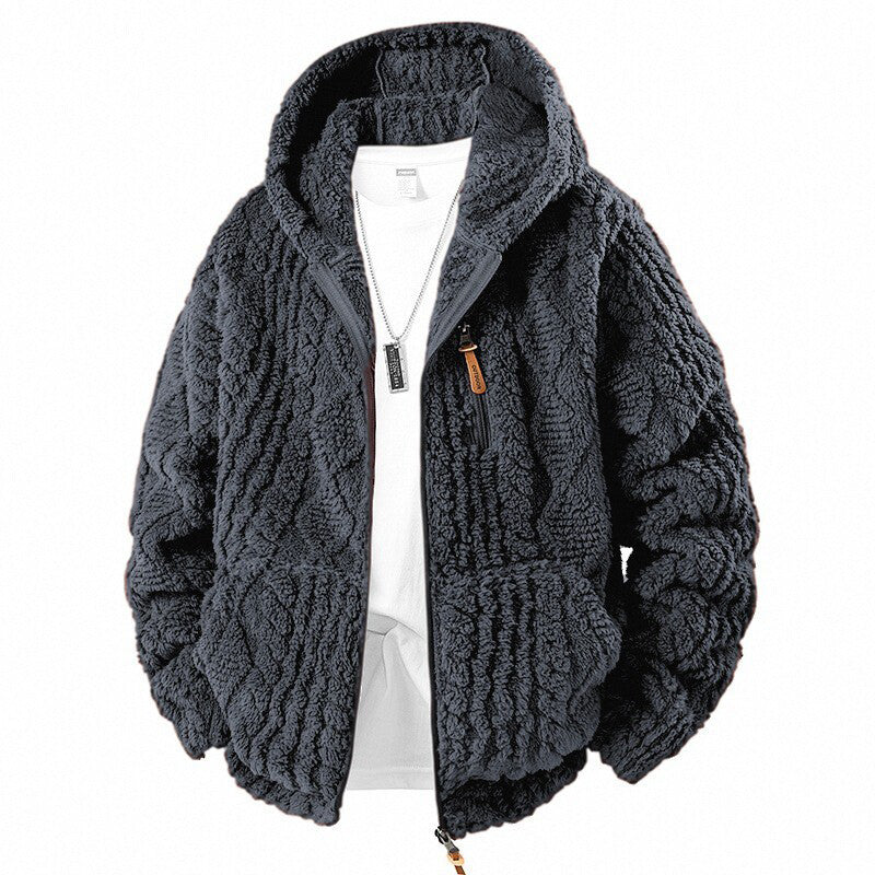 🧥 Corduroy Comfort, Cozy Coverage | Men's Hooded Fleece Zip Jacket ⚡