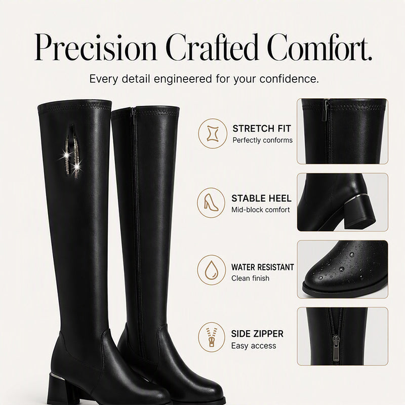 👢🔥Warm Over-the-Knee, Fall & Winter Style – Women's Elastic Over-the-Knee Boots