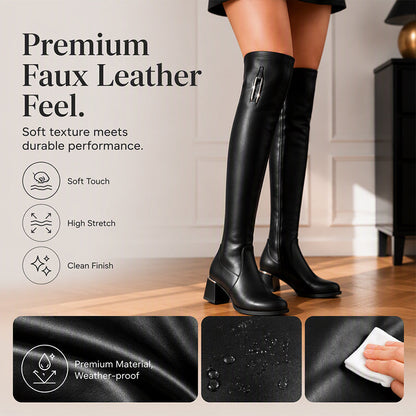 👢🔥Warm Over-the-Knee, Fall & Winter Style – Women's Elastic Over-the-Knee Boots
