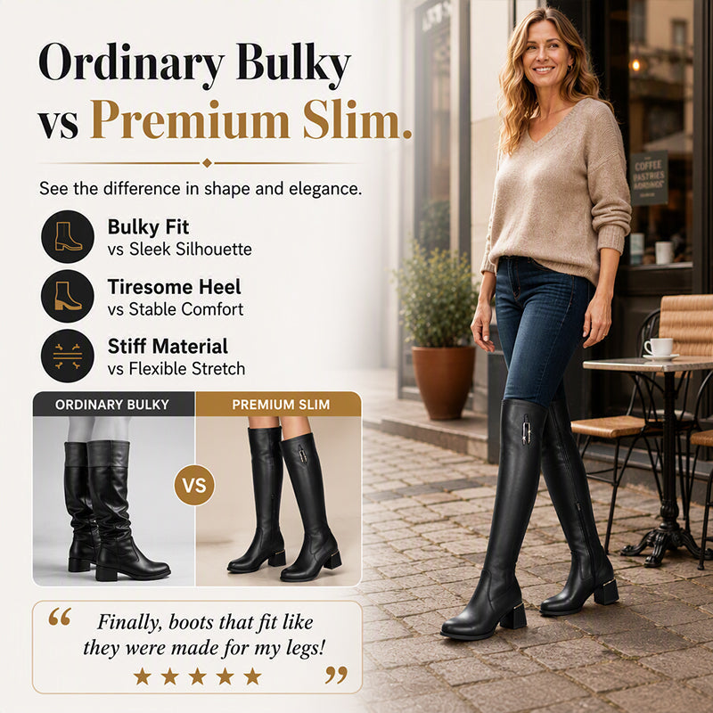 👢🔥Warm Over-the-Knee, Fall & Winter Style – Women's Elastic Over-the-Knee Boots