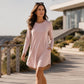 Women's Long Sleeve T-Shirt Dress with Pockets
