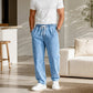 Men's Loose Straight-Leg Denim Pants