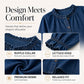 Women's Elegant Ruffle Mock Neck Denim Shirt