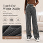 Women's Warm-Lined Wide-Leg Jeans