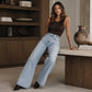 Women's Warm-Lined Wide-Leg Jeans