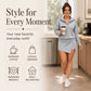 Women's Half-Zip Pullover & Asymmetrical Wrap Skort Set