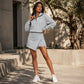 Women's Half-Zip Pullover & Asymmetrical Wrap Skort Set