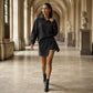 Women's Half-Zip Pullover & Asymmetrical Wrap Skort Set