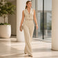 Women's Cropped Blazer Vest & Wide-Leg Pants Set