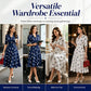 Women's Retro Polka Dot Midi Dress with Wide Belt