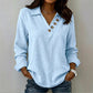 Women's Vintage Long Sleeve V-Neck Top