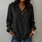 Women's Vintage Long Sleeve V-Neck Top