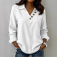 Women's Vintage Long Sleeve V-Neck Top