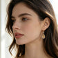 Elegant Amber Teardrop Dangle Earrings