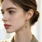 Elegant Amber Teardrop Dangle Earrings