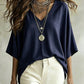 Women's Effortless Draped V-Neck Blouse