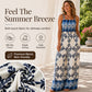 Women's Bohemian Print Smocked Jumpsuit