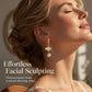 Vintage Ginkgo Leaf Hoop Earrings with Pearl Beads