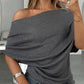 Women's Asymmetrical Off-Shoulder Batwing Sleeve Top