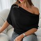 Women's Asymmetrical Off-Shoulder Batwing Sleeve Top