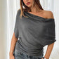 Women's Asymmetrical Off-Shoulder Batwing Sleeve Top