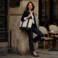 Large Capacity Color Block Canvas Bag