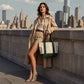 Large Capacity Color Block Canvas Bag