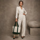 Large Capacity Color Block Canvas Bag