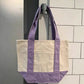 Large Capacity Color Block Canvas Bag