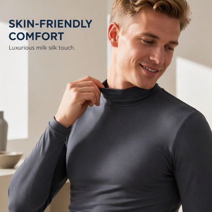 🔥✨Men's Slim Fit Mock Turtleneck Top – Sleek, Stretchy, Modern Everyday Essential