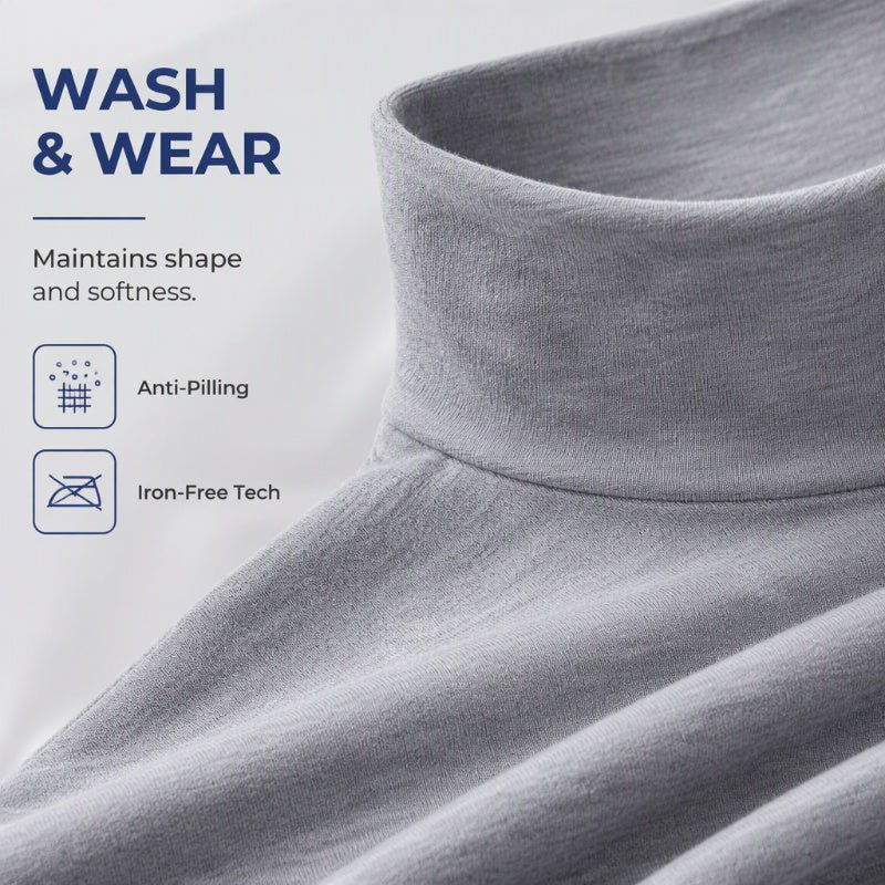 🔥✨Men's Slim Fit Mock Turtleneck Top – Sleek, Stretchy, Modern Everyday Essential