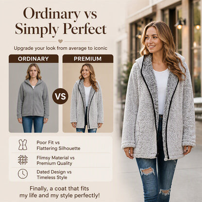 🧸 ☁️ Women's Casual Hooded Plush Cardigan