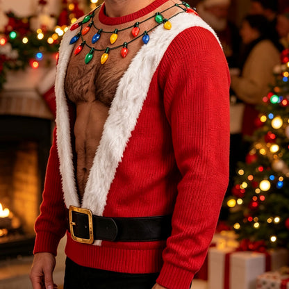 🎅 🎄Men's Funny Christmas 3D Printed Muscle Sweatshirt