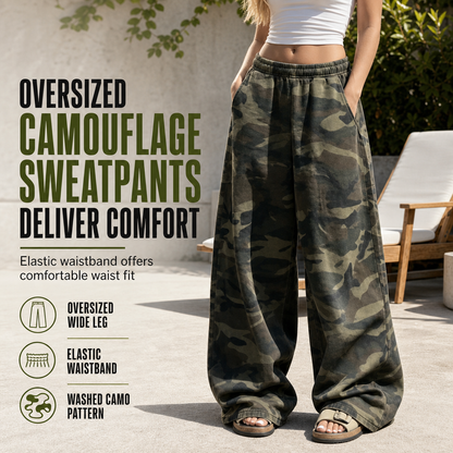 👖Women's Vintage Washed Wide-Leg Sweatpants✨