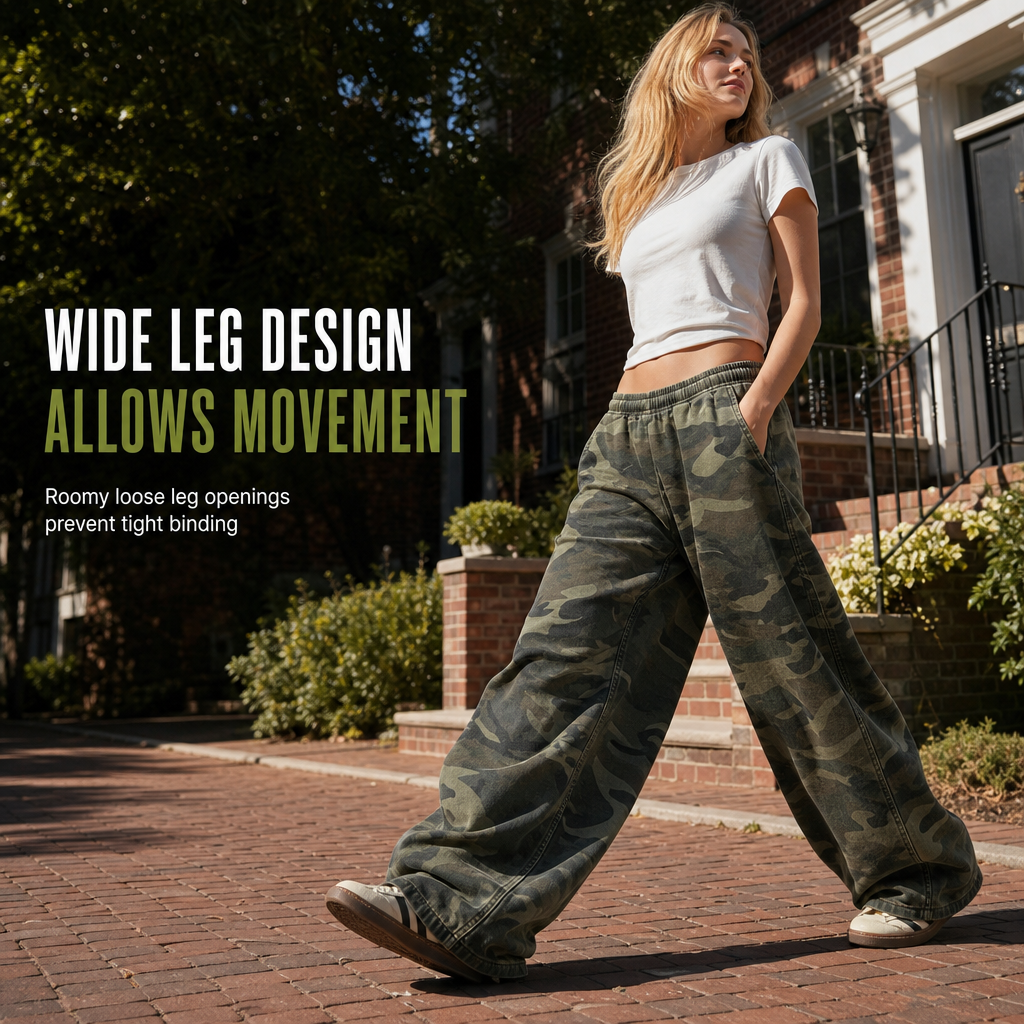 👖Women's Vintage Washed Wide-Leg Sweatpants✨
