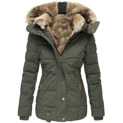 Women's Slim-Fit Hooded Padded Jacket