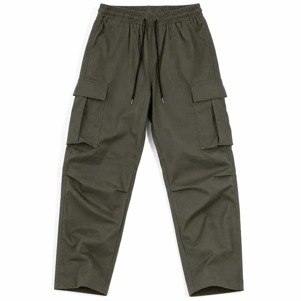 Men's Summer Casual Cargo Pants with Drawstring