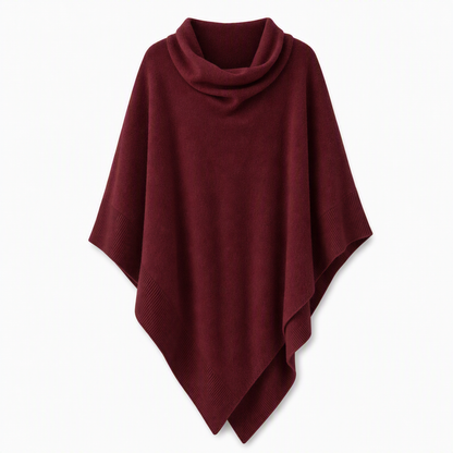 Women's Elegant Knitted Shawl Wrap Solid Color Loose Fit Versatile Cape