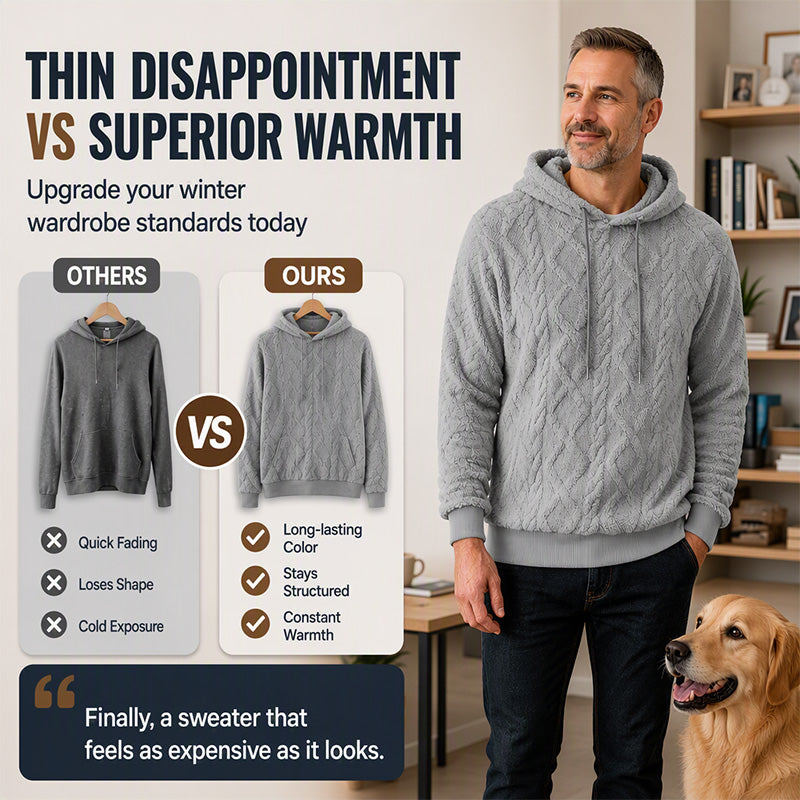 Men's Casual Double-Sided Plush Hoodie